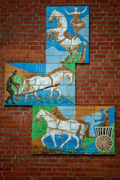 Drei Pferde - Wandmosaik 